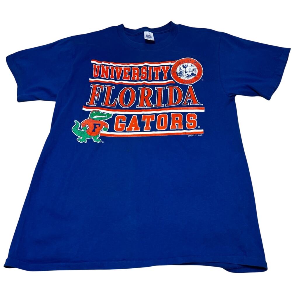 Vintage Florida Gators T-shirt Mens L Single Stitch 80s 90s Gator Logo 7